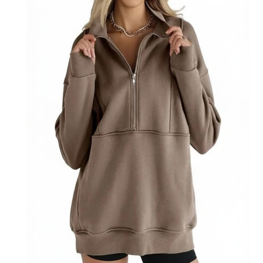 HADLOW™ – Cozy Fleece Half-Zip Pullover Sweatshirt