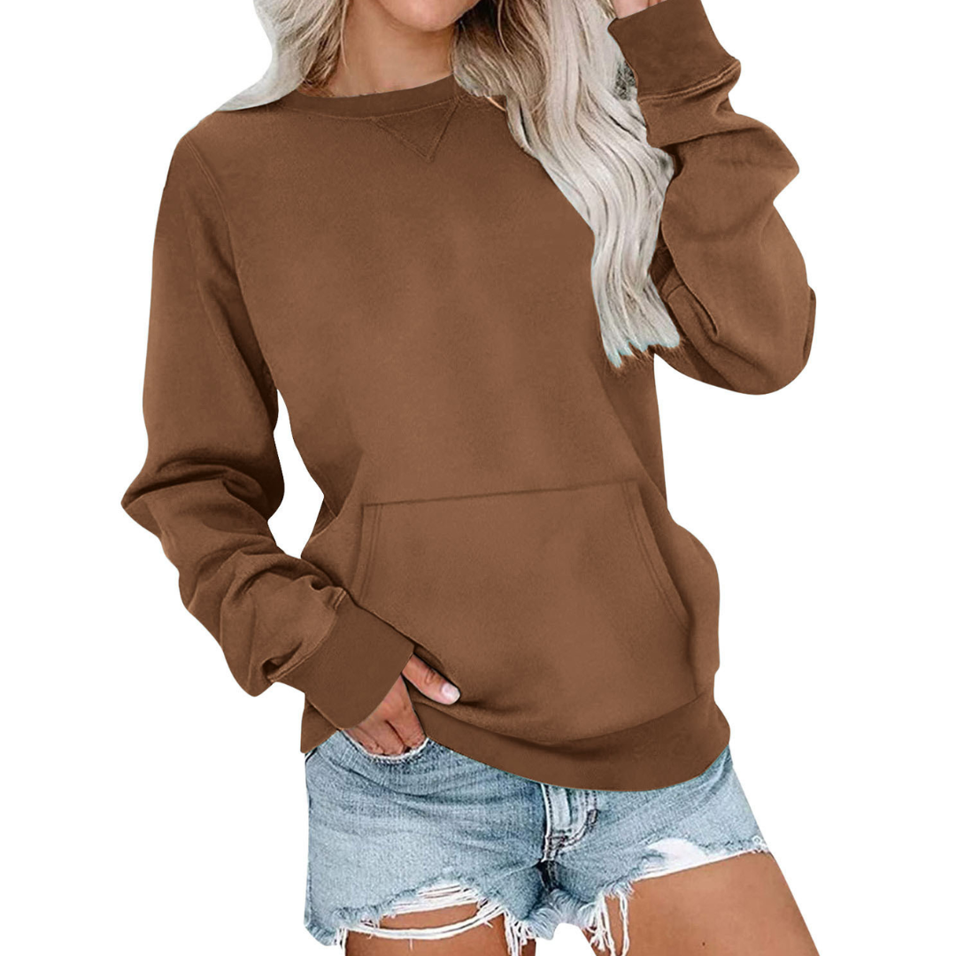 JOANNA™ – Cozy Solid Oversized Pullover Sweatshirt
