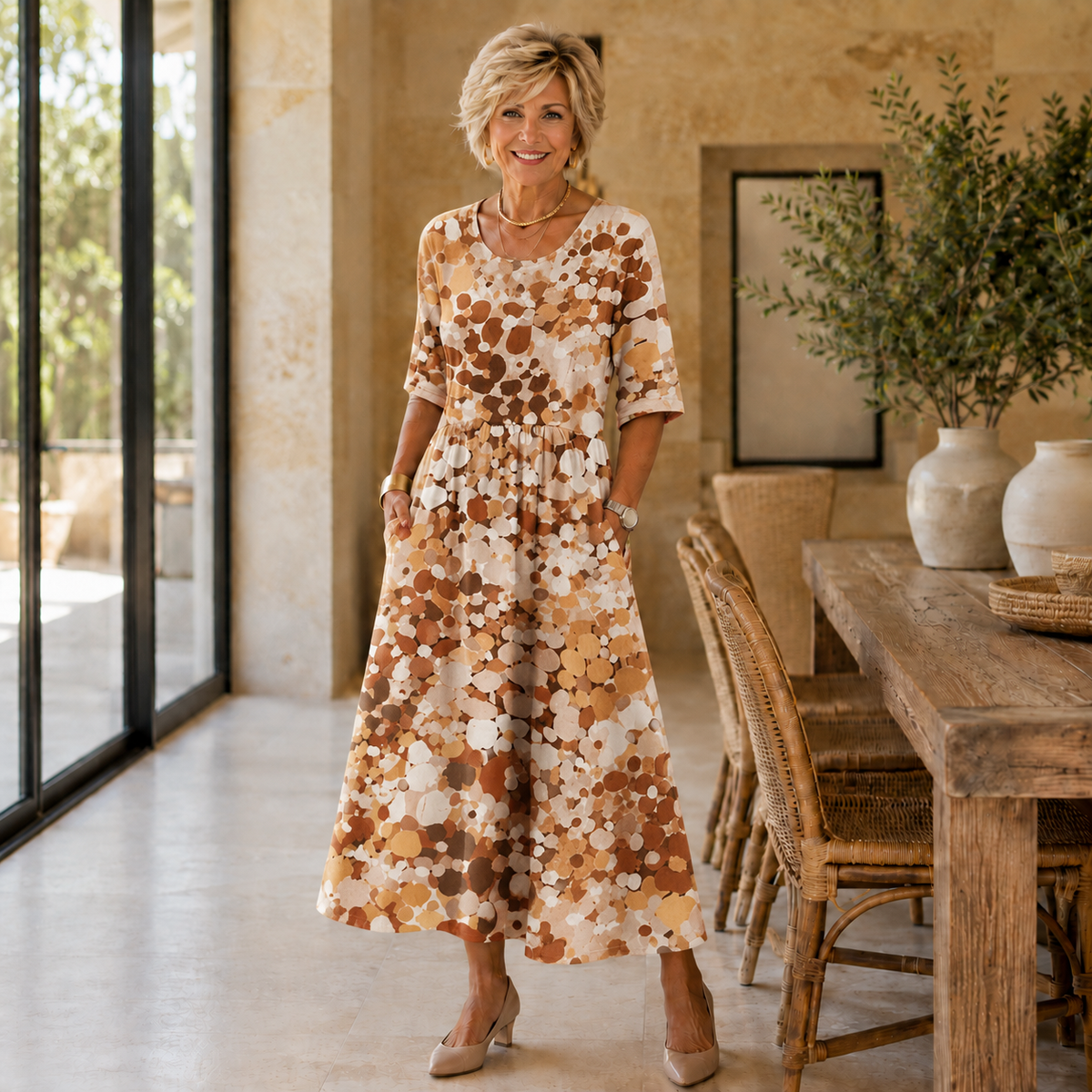 Santorini | Summer Midi Dress
