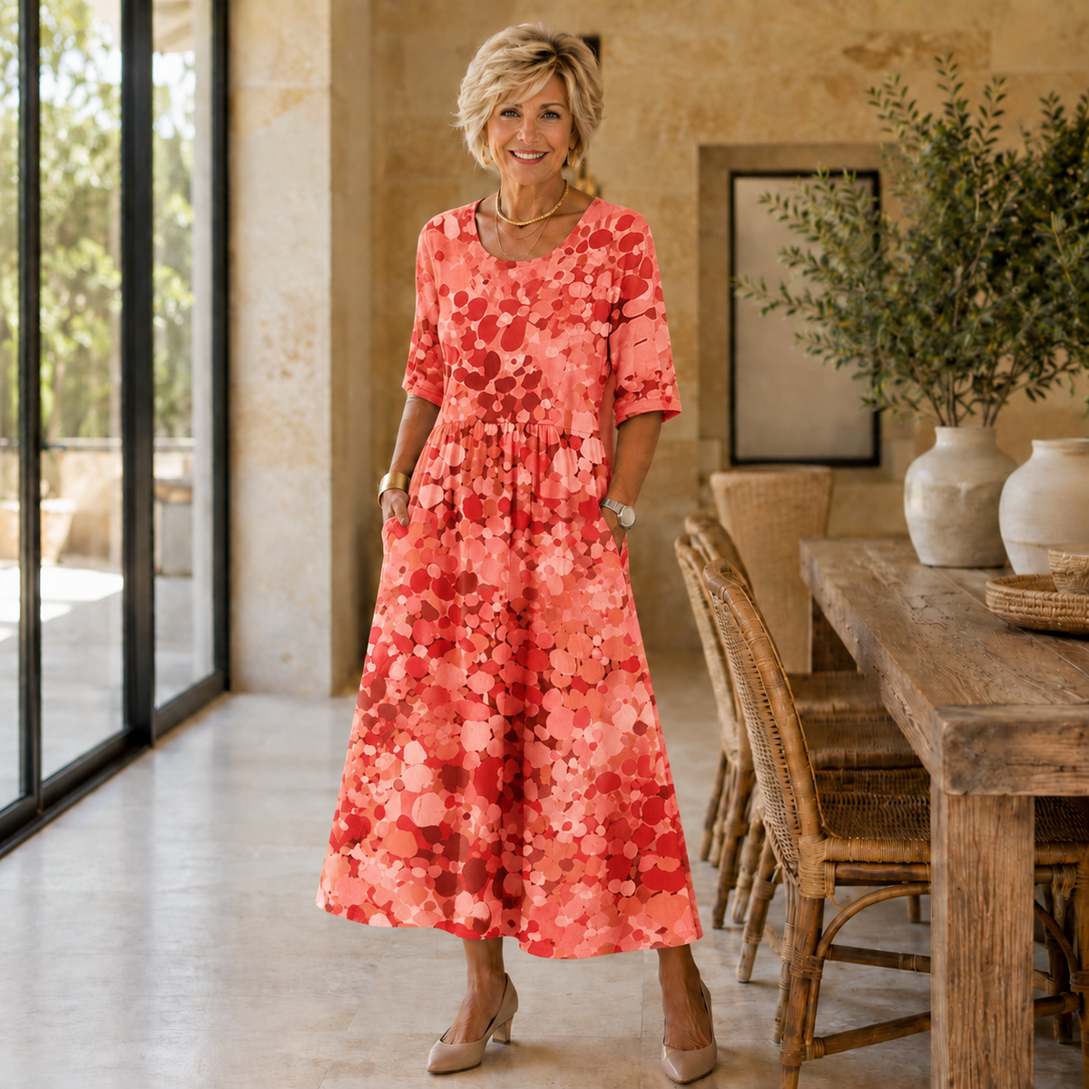 Santorini | Summer Midi Dress