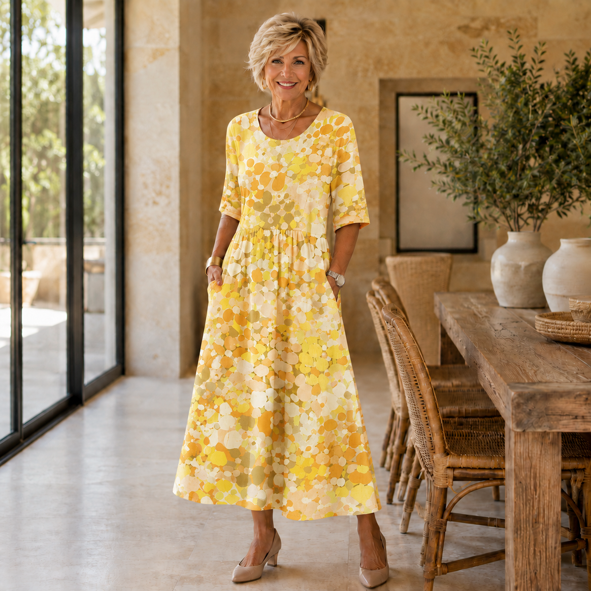 Santorini | Summer Midi Dress