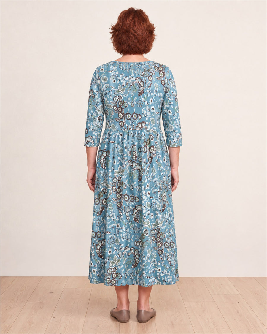 Coastal Garden Pocket Maxi Dress – back view