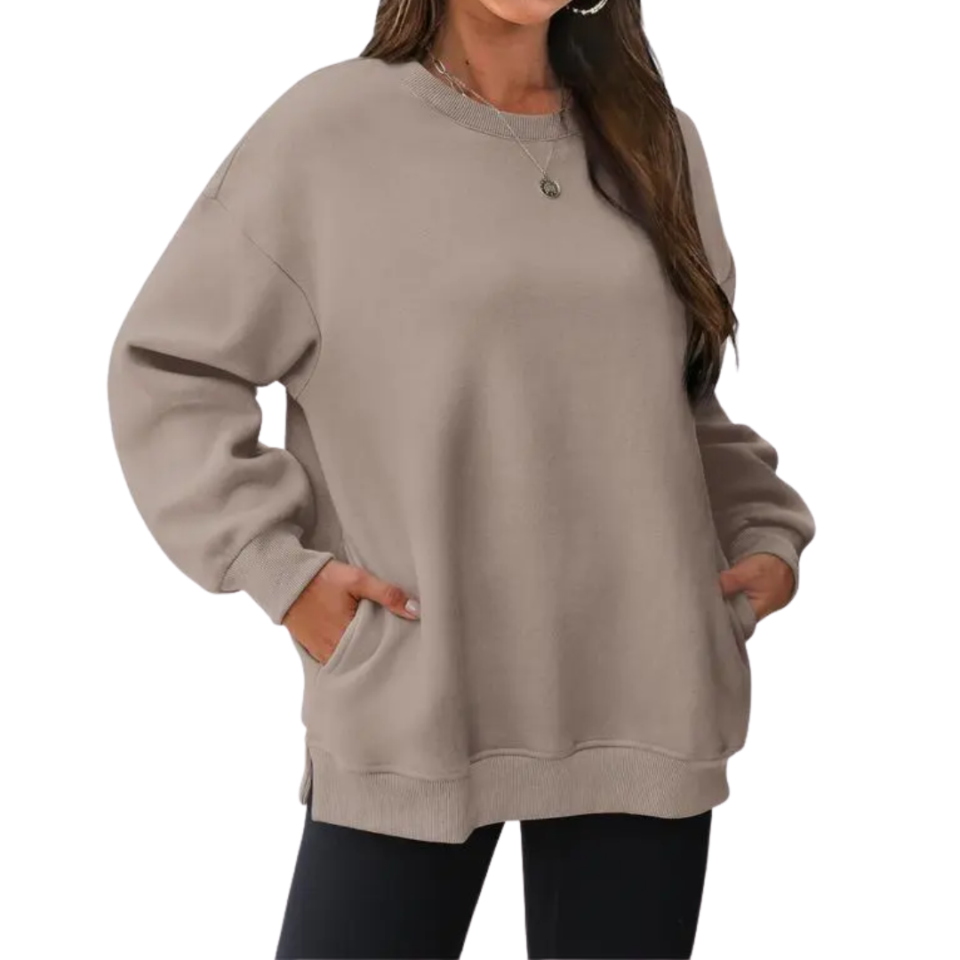 BRENLEY™ – Cozy Oversized Fleece Crewneck Pullover