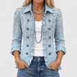 Estrella™ - Retro Paisley Ruffled Jacket
