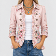 Bettany™ - Floral Ruffle Button-Up Jacket