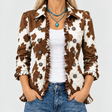 Holliday™ - Ruffled Cow-Print Jacket