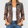 Bristow™ - Retro Gradient Textured Ruffle Jacket