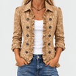 Crestelle™ - Ruffled Jacket with Western Pattern Print