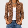 Nolinda™ - Boho Chic Ruffled Jacket with Animal Print
