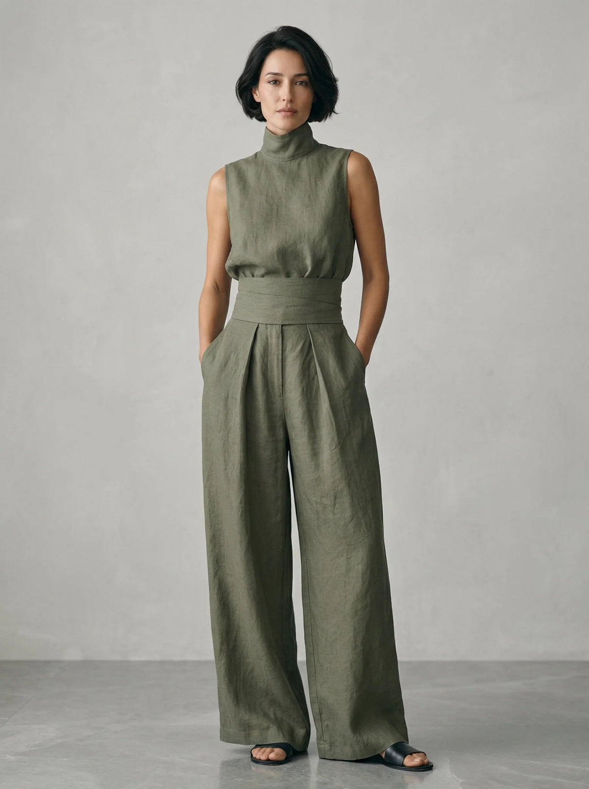 Aleia™ Linen Blend Two-Piece Set