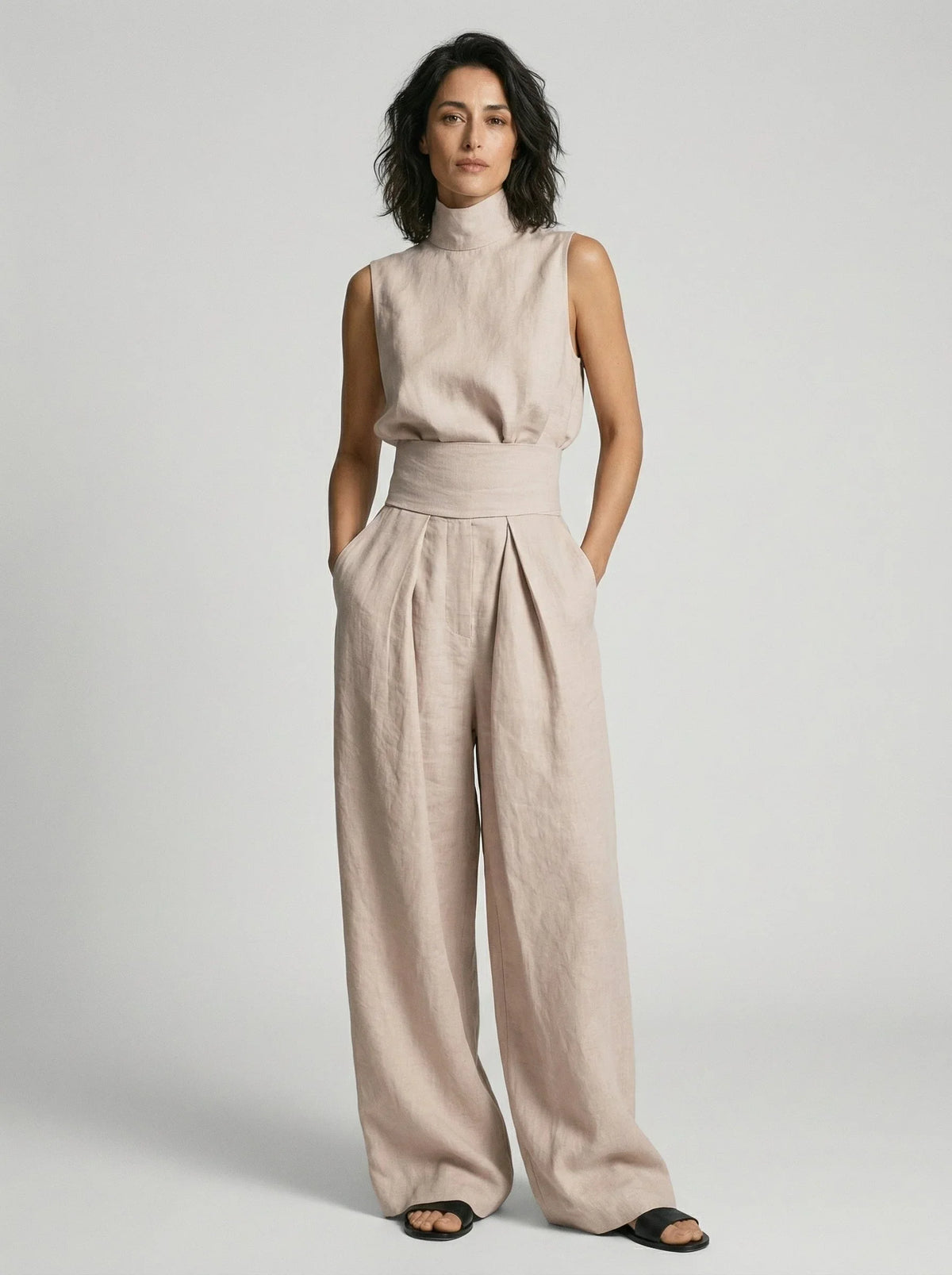 Aleia™ Linen Blend Two-Piece Set