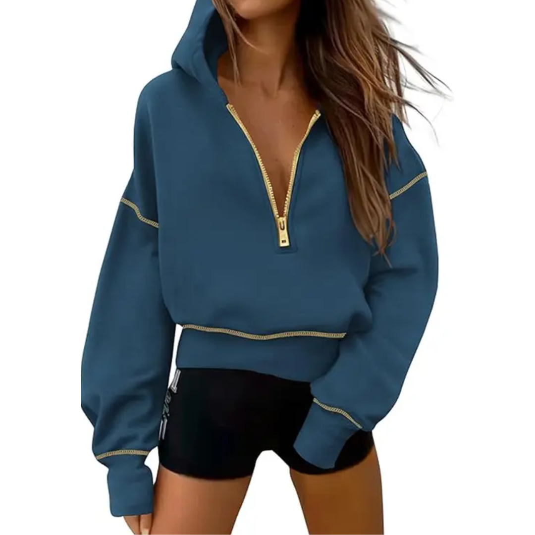 BRODIE™ – Cozy Half-Zip Cropped Pullover Sweatshirt