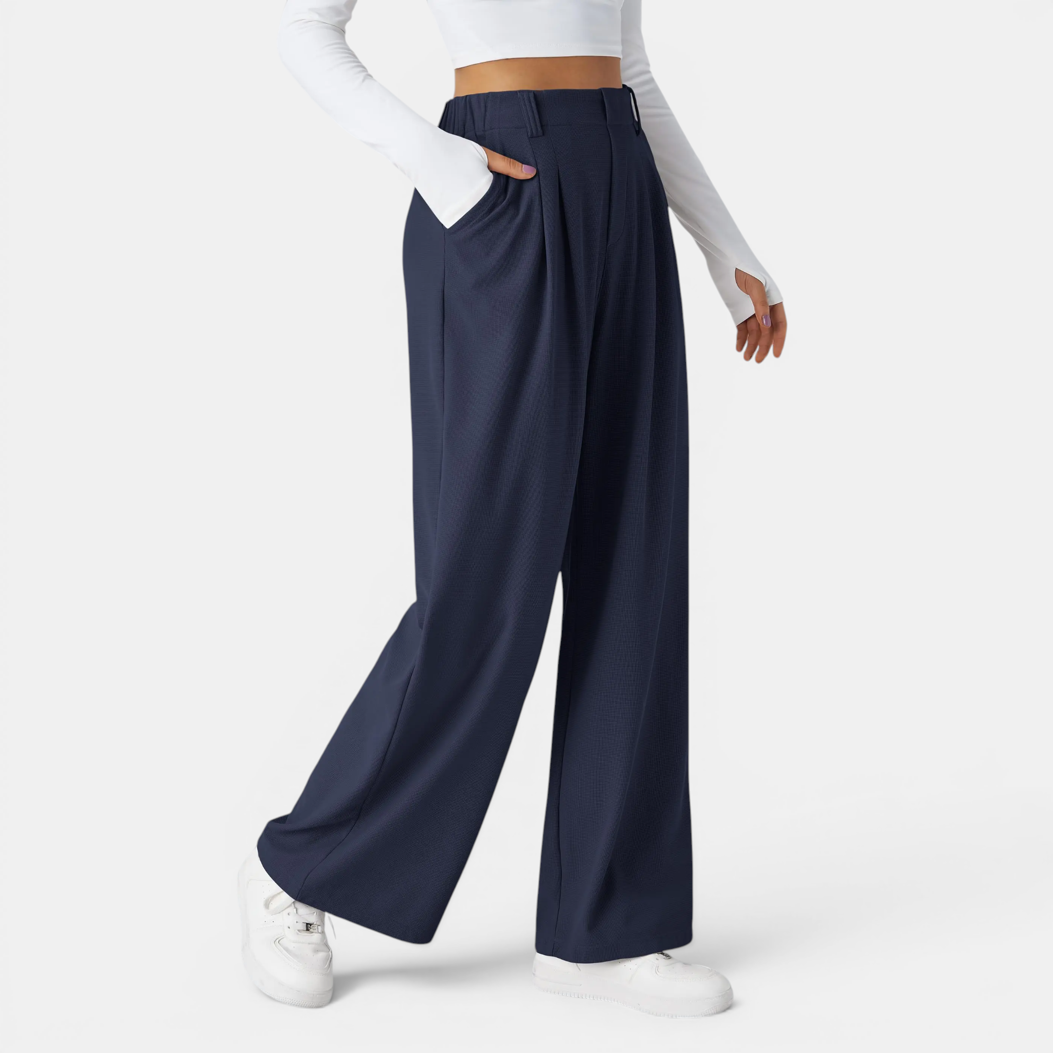 JUNOT™ – Relaxed High-Waist Wide-Leg Trousers