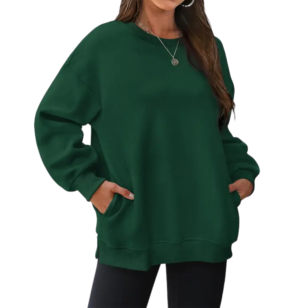 BRENLEY™ – Cozy Oversized Fleece Crewneck Pullover
