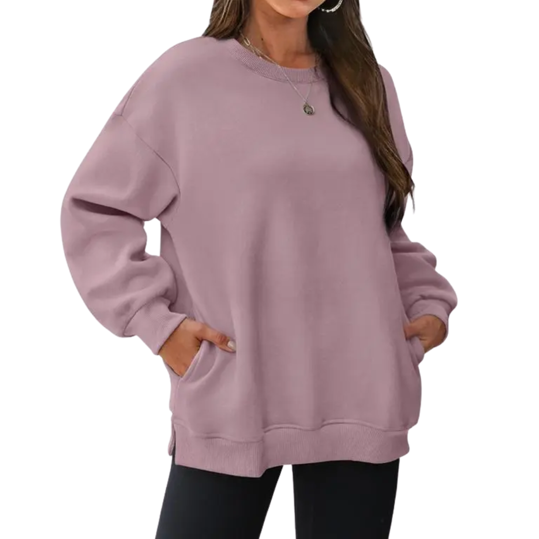 BRENLEY™ – Cozy Oversized Fleece Crewneck Pullover