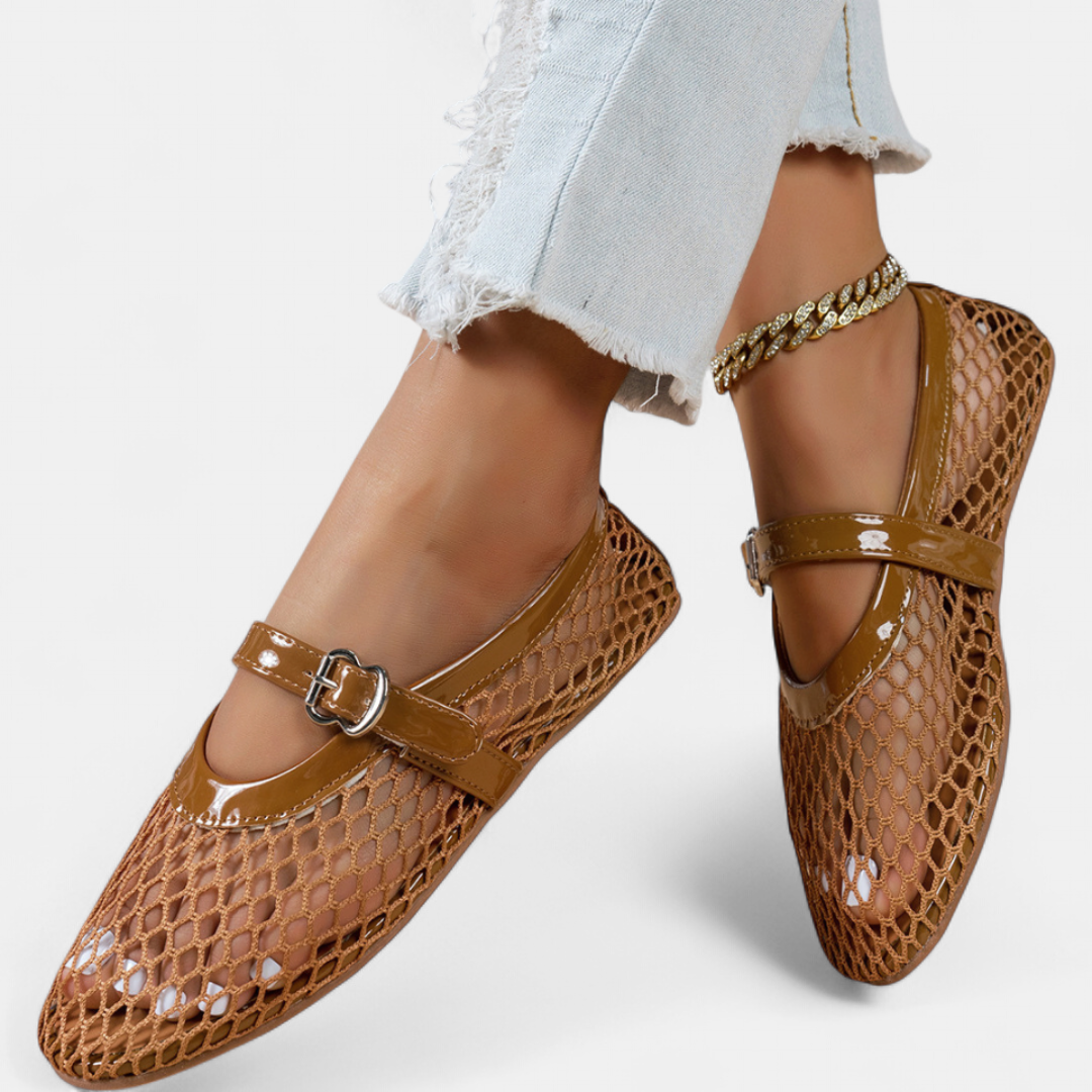 DARIENNE™ – Mesh Hollow-Out Flat Sandals
