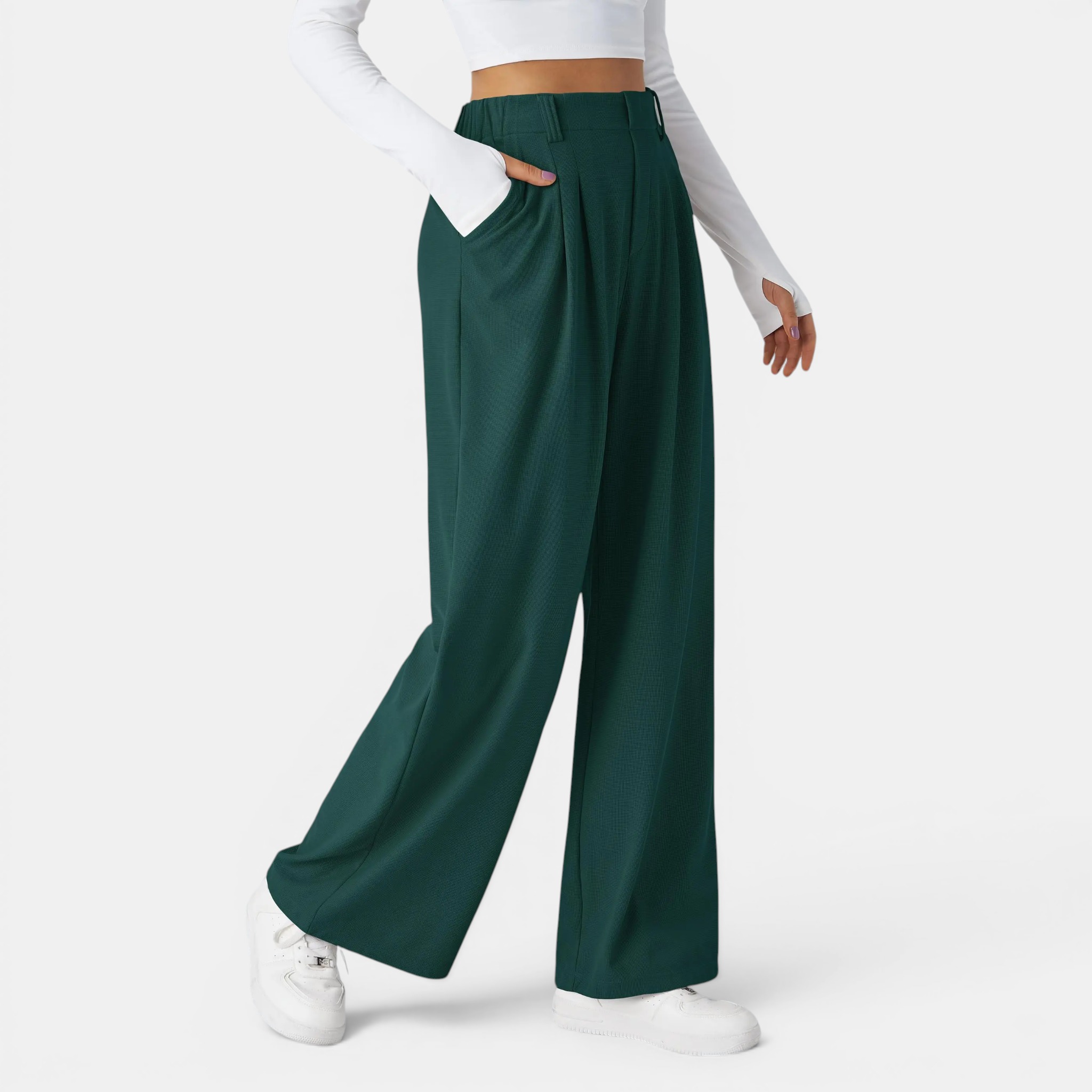 JUNOT™ – Relaxed High-Waist Wide-Leg Trousers