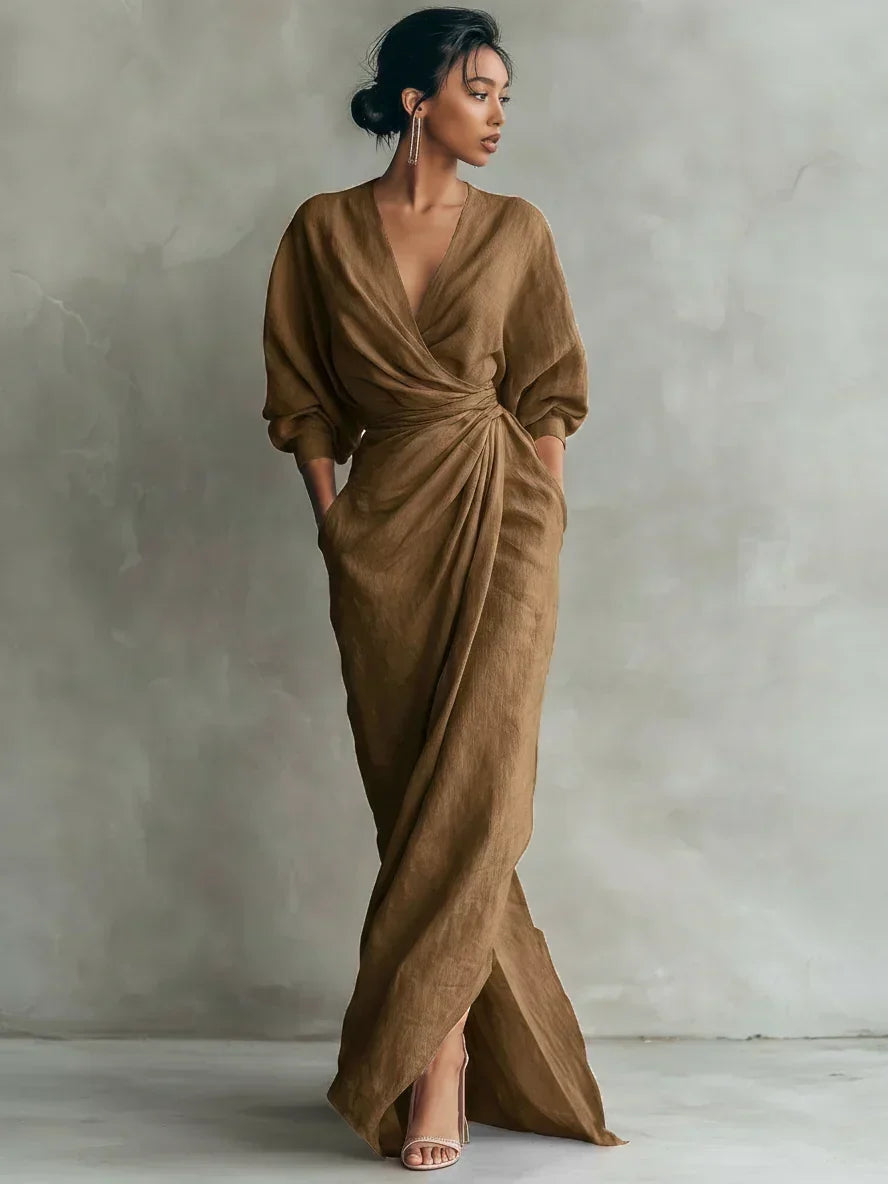Ashley Maxi Dress with V-Neck