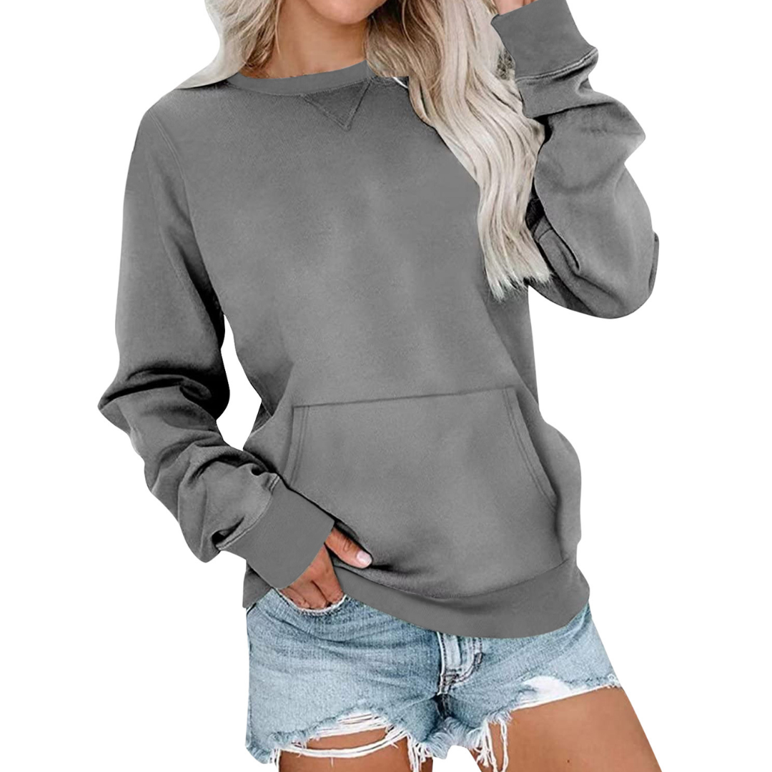 JOANNA™ – Cozy Solid Oversized Pullover Sweatshirt