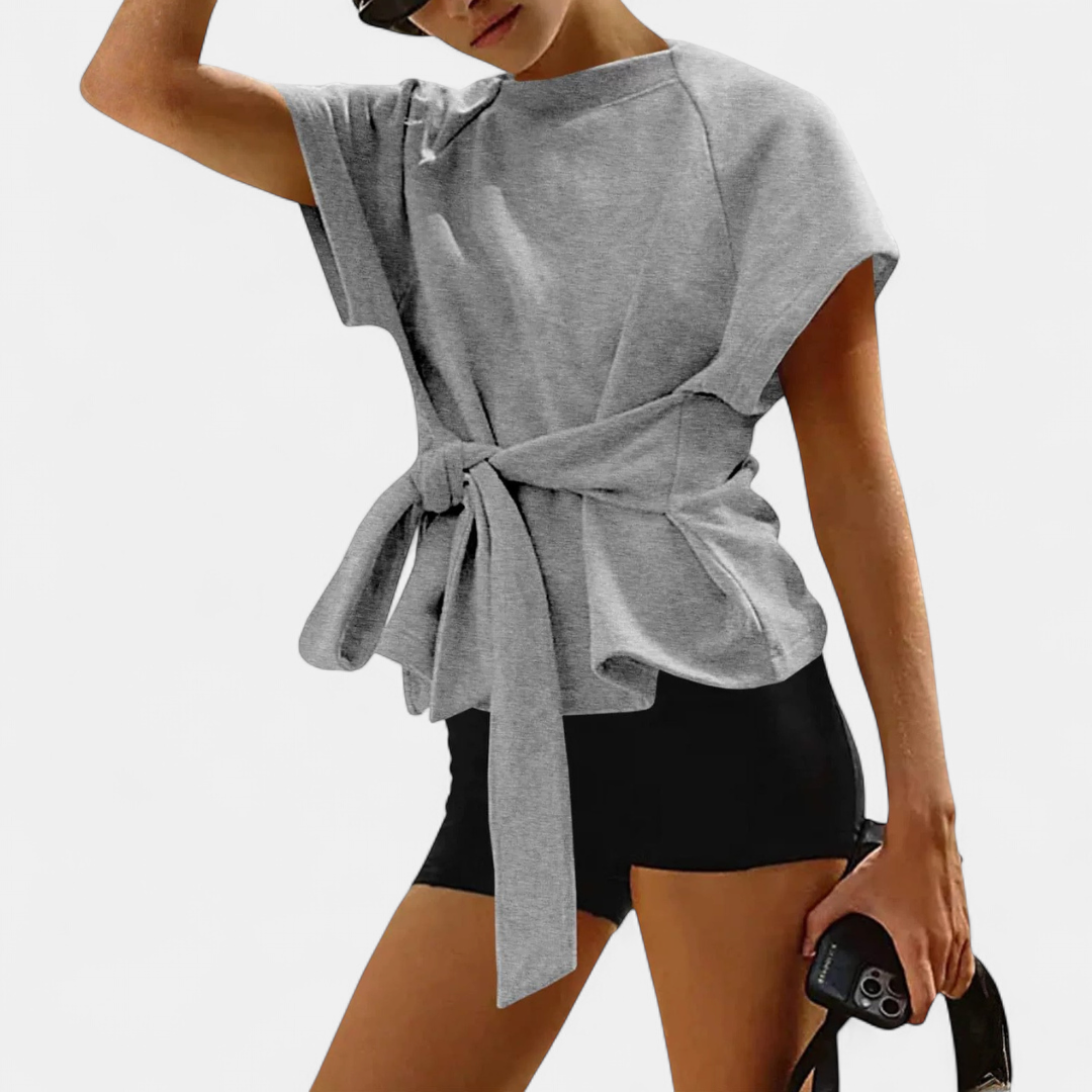 KENZI™ – Relaxed Bow-Tie Crewneck Top