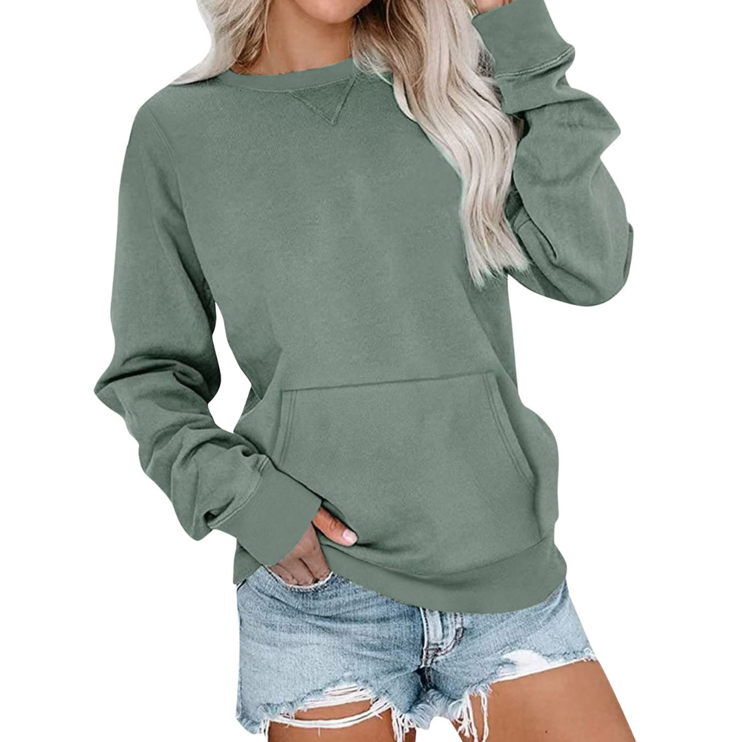 JOANNA™ – Cozy Solid Oversized Pullover Sweatshirt