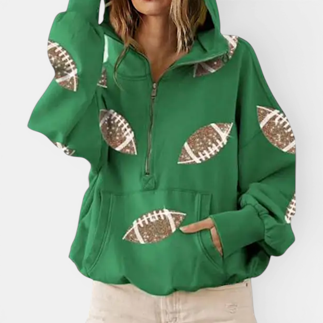 RYANN™ – Game Day Football Print Hoodie