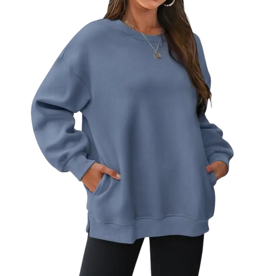 BRENLEY™ – Cozy Oversized Fleece Crewneck Pullover