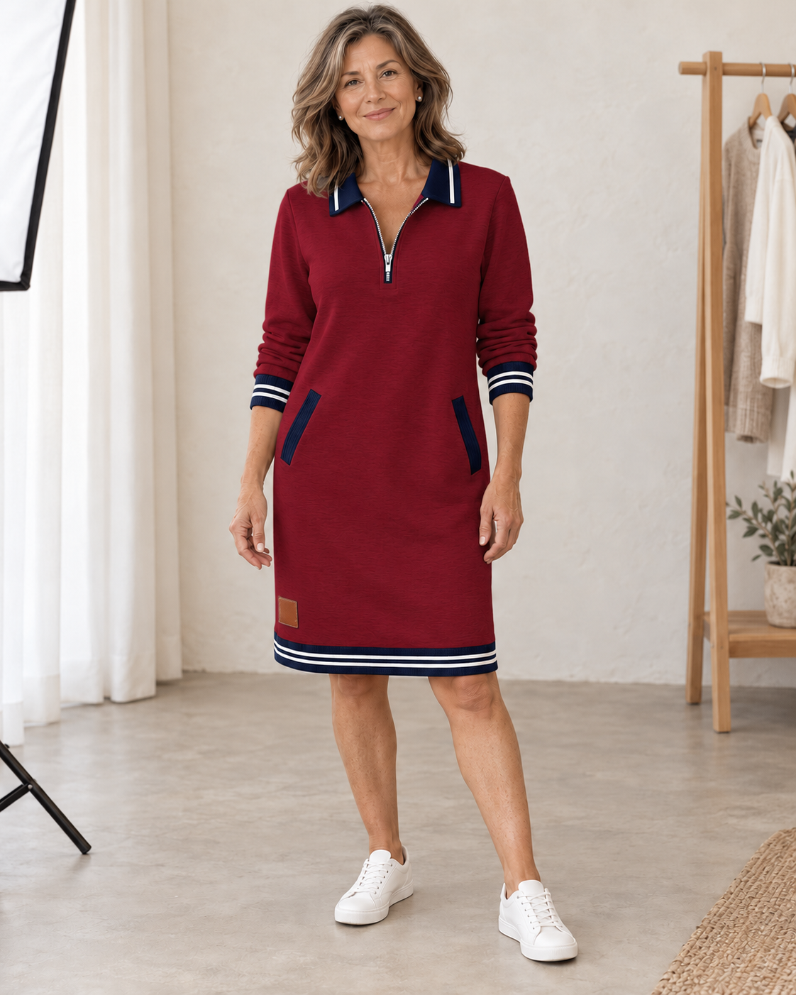 Harper | Zip Collar Dress