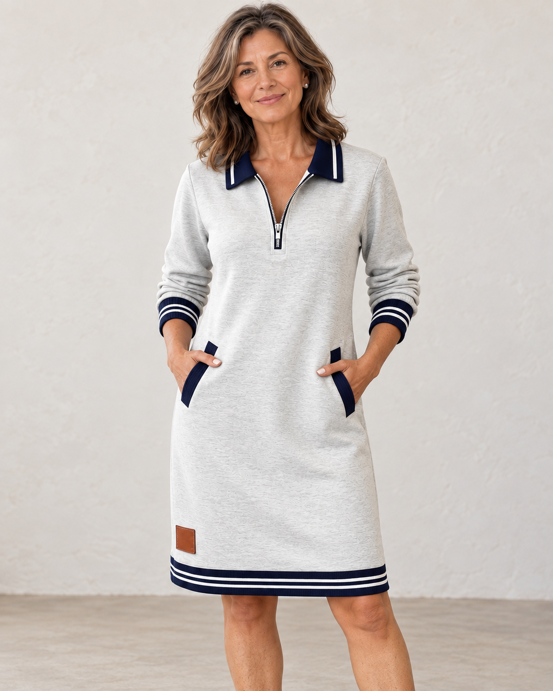Harper | Zip Collar Dress