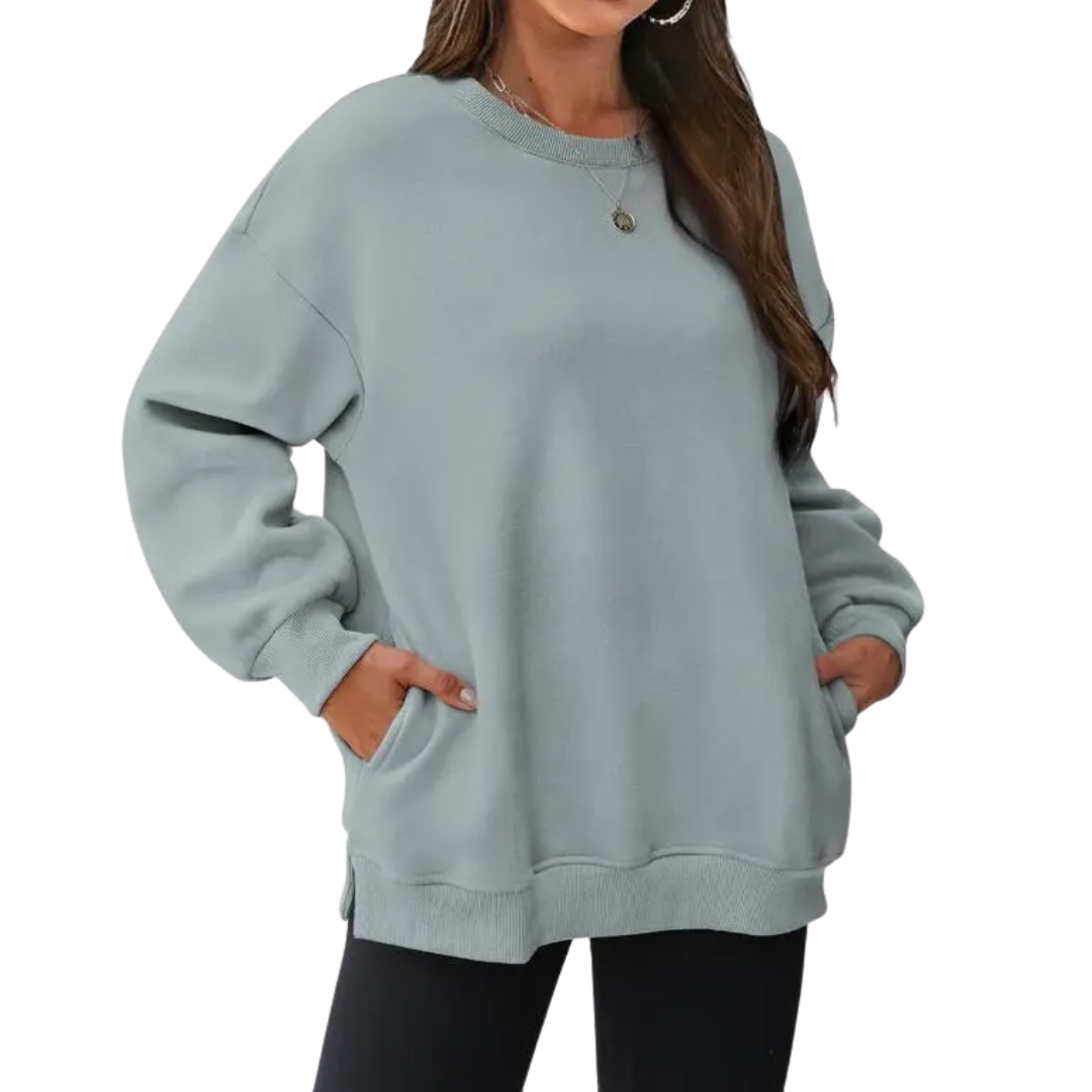BRENLEY™ – Cozy Oversized Fleece Crewneck Pullover
