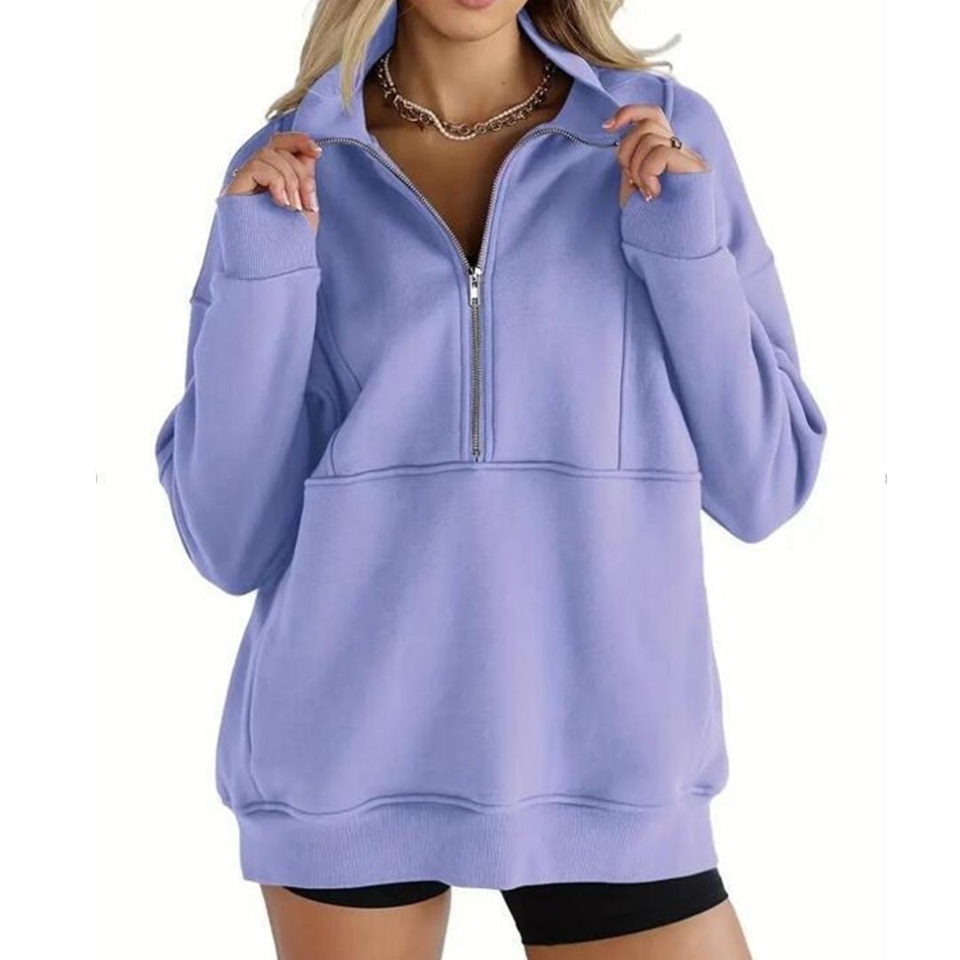 HADLOW™ – Cozy Fleece Half-Zip Pullover Sweatshirt