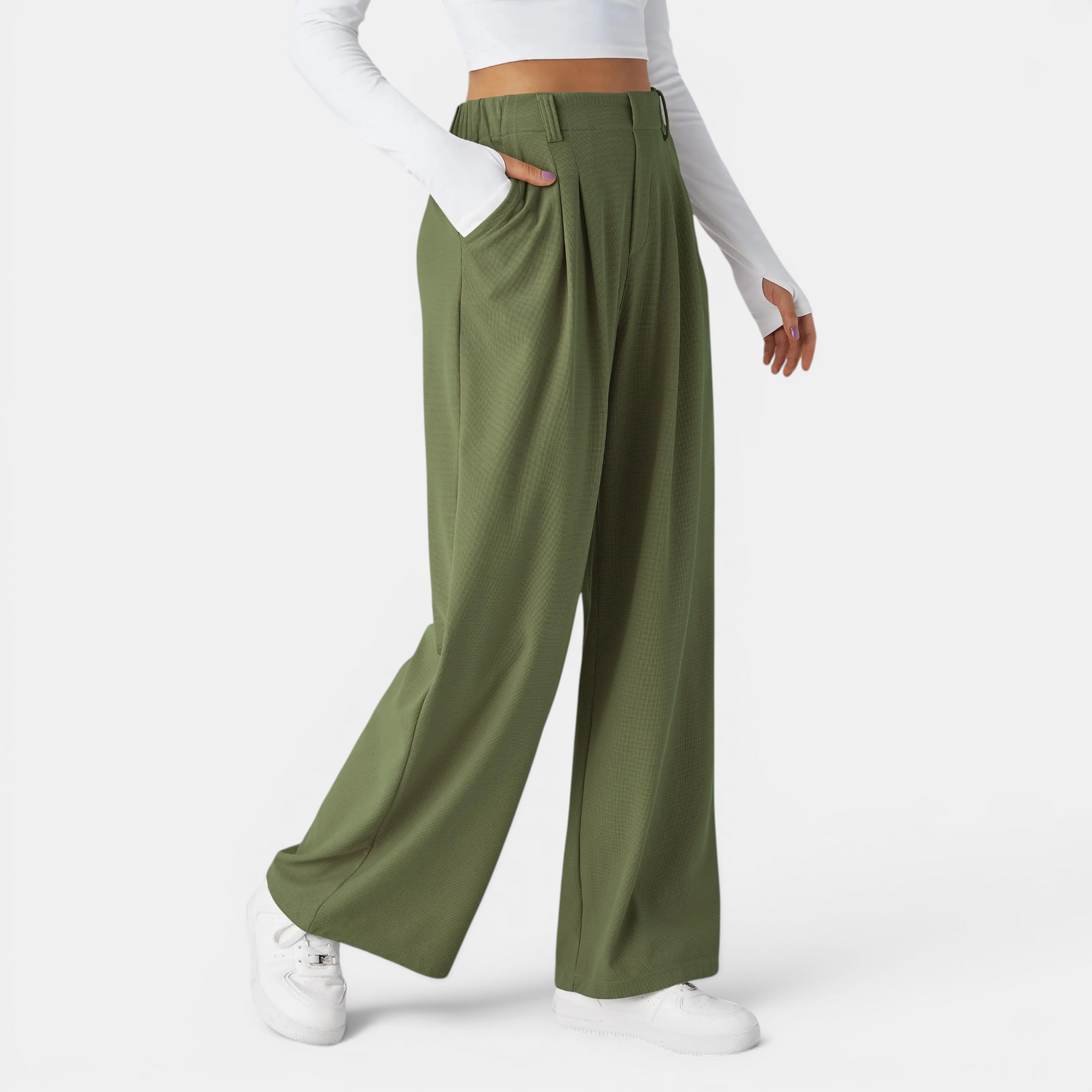 JUNOT™ – Relaxed High-Waist Wide-Leg Trousers