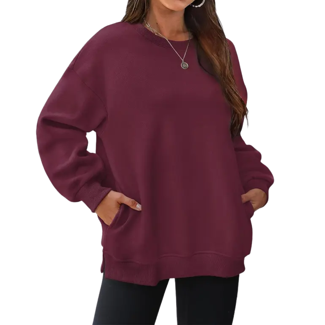 BRENLEY™ – Cozy Oversized Fleece Crewneck Pullover
