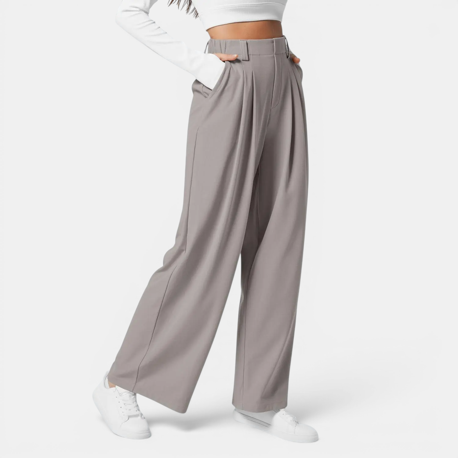 JUNOT™ – Relaxed High-Waist Wide-Leg Trousers