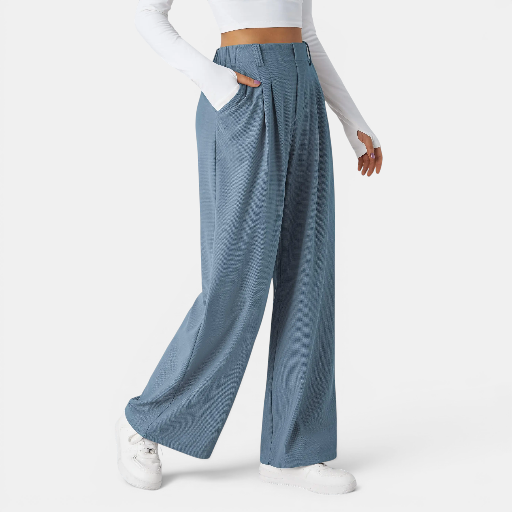 JUNOT™ – Relaxed High-Waist Wide-Leg Trousers