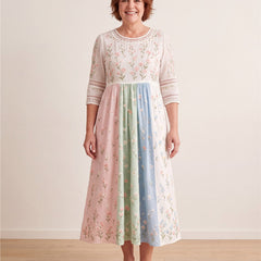 Pastel Meadow Floral Pocket Midi Dress