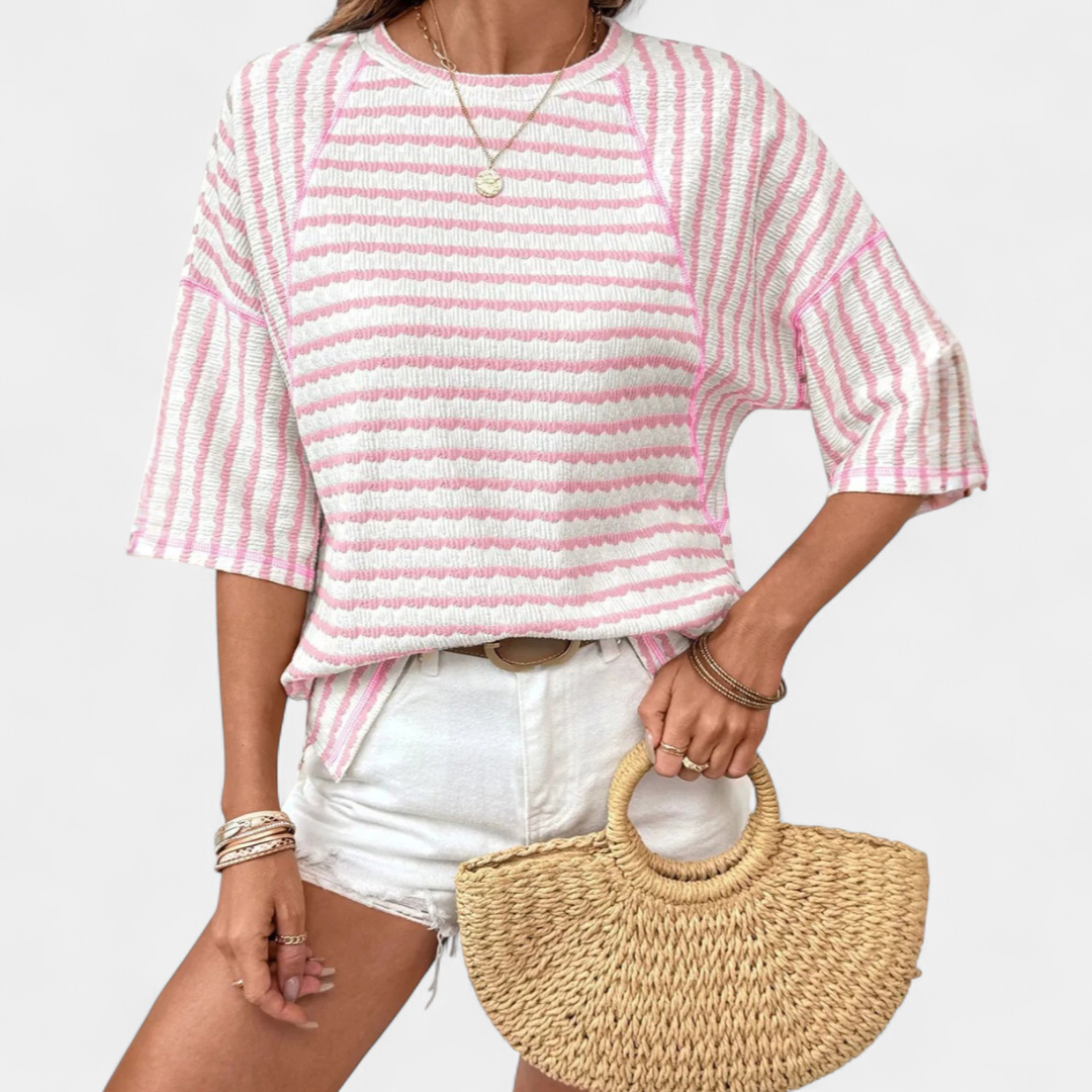 HALSEY™ – Relaxed Striped Crewneck Tee
