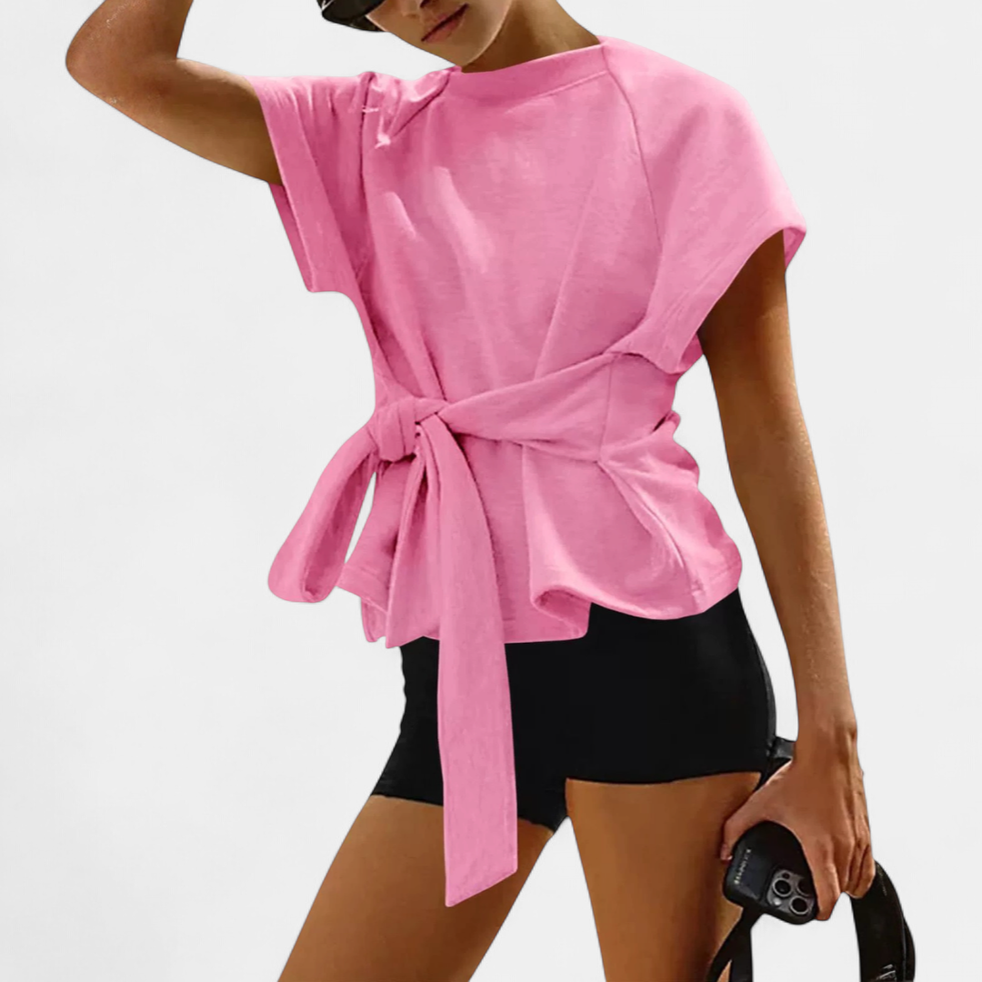 KENZI™ – Relaxed Bow-Tie Crewneck Top