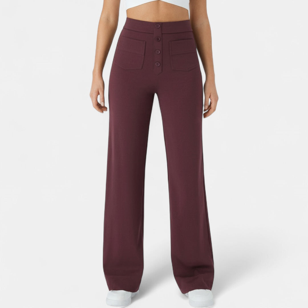 BRIXLEY™ – Relaxed High-Waist Straight-Leg Pants
