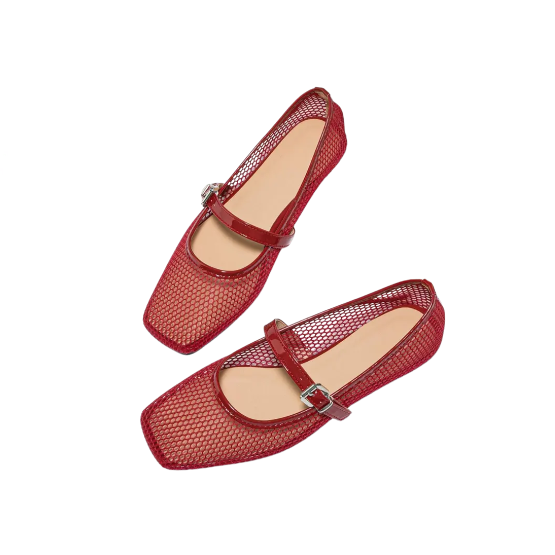 WREN™ – Breathable Hollow-Out Mary Jane Flats