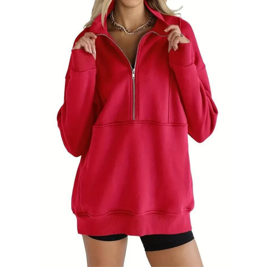 HADLOW™ – Cozy Fleece Half-Zip Pullover Sweatshirt