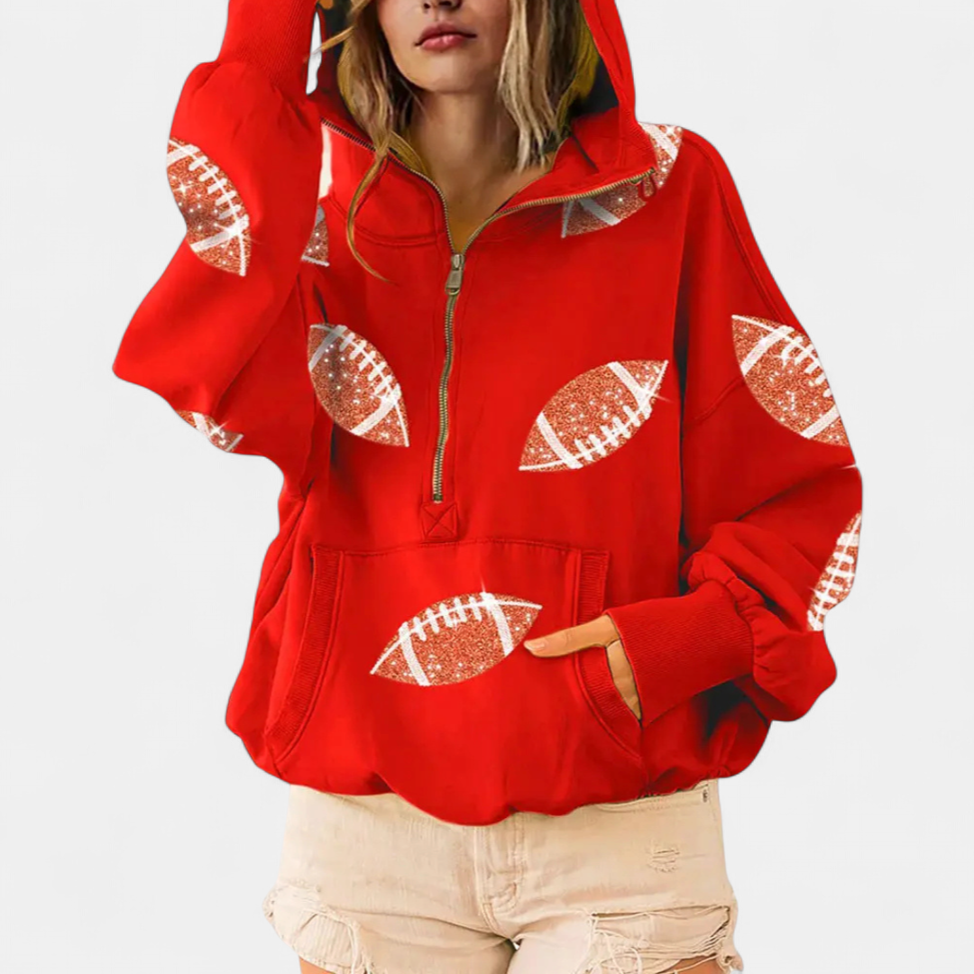 KINSLEY™ – Game Day Zip-Up Hoodie