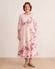 Rose Garden Charm Pocket Midi Dress