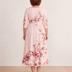 Rose Garden Charm Pocket Midi Dress – back view
