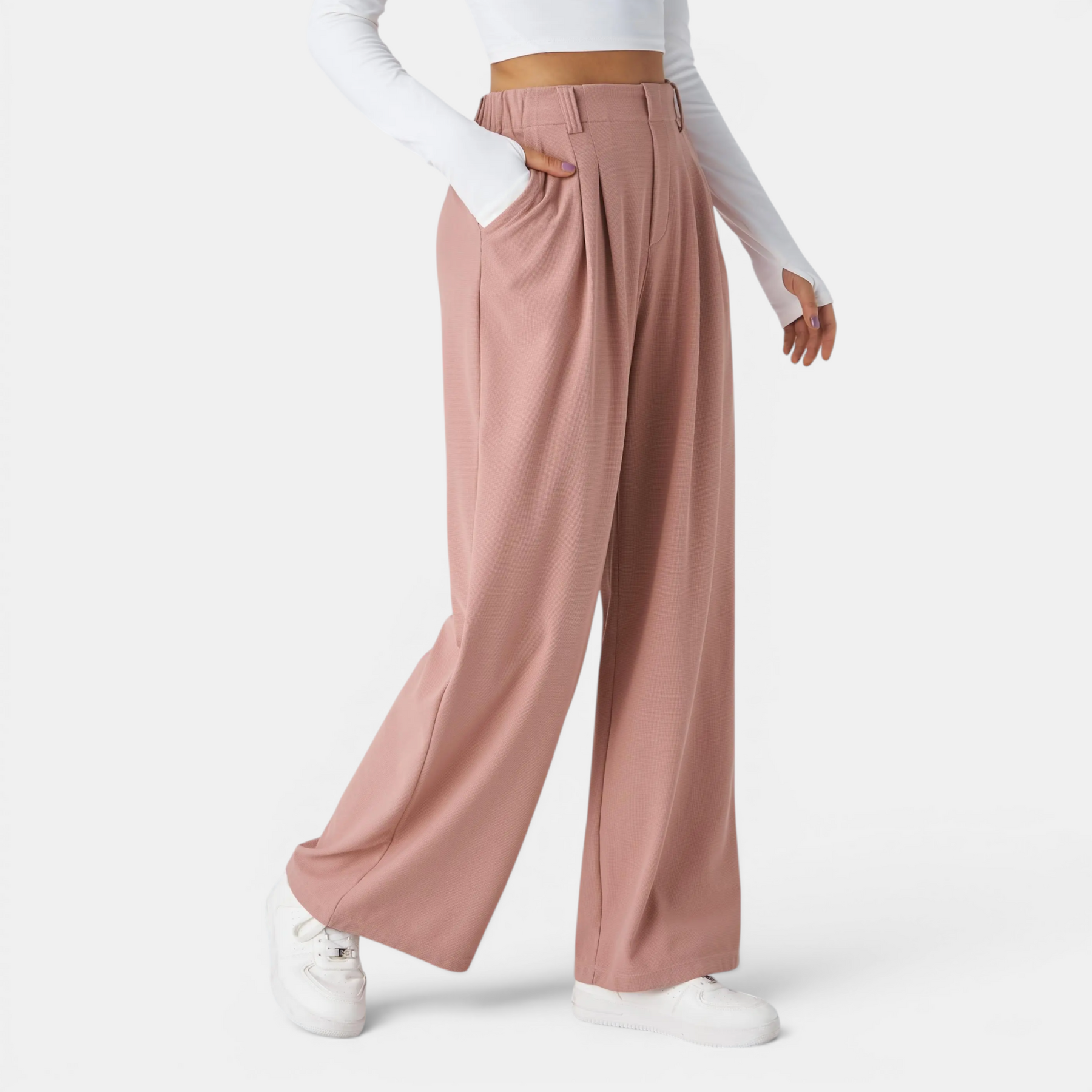 JUNOT™ – Relaxed High-Waist Wide-Leg Trousers