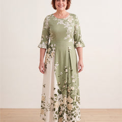 Sage Garden Rose Pocket Maxi Dress – view 4