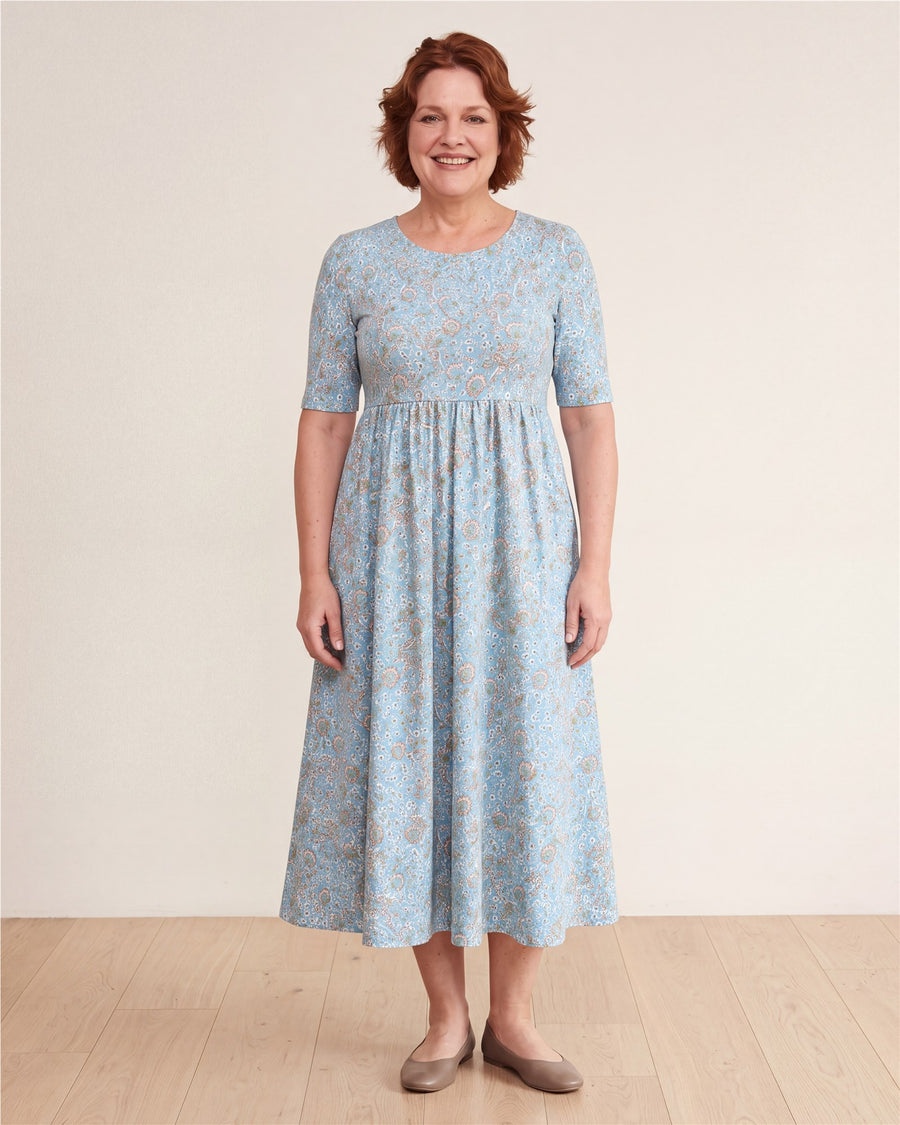 Seaside Mosaic Pocket Maxi Dress