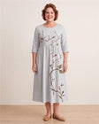 Silver Meadow Blossom Pocket Midi Dress
