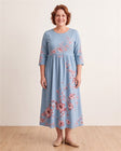Sky Blossom Weekend Midi Dress