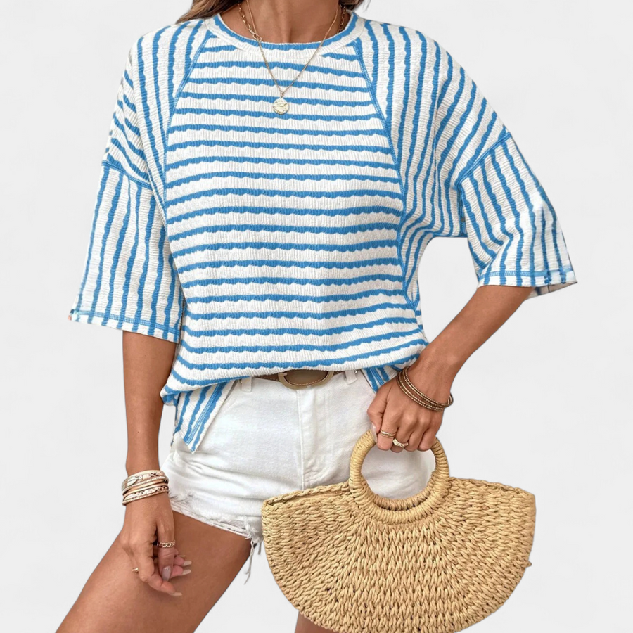 HALSEY™ – Relaxed Striped Crewneck Tee